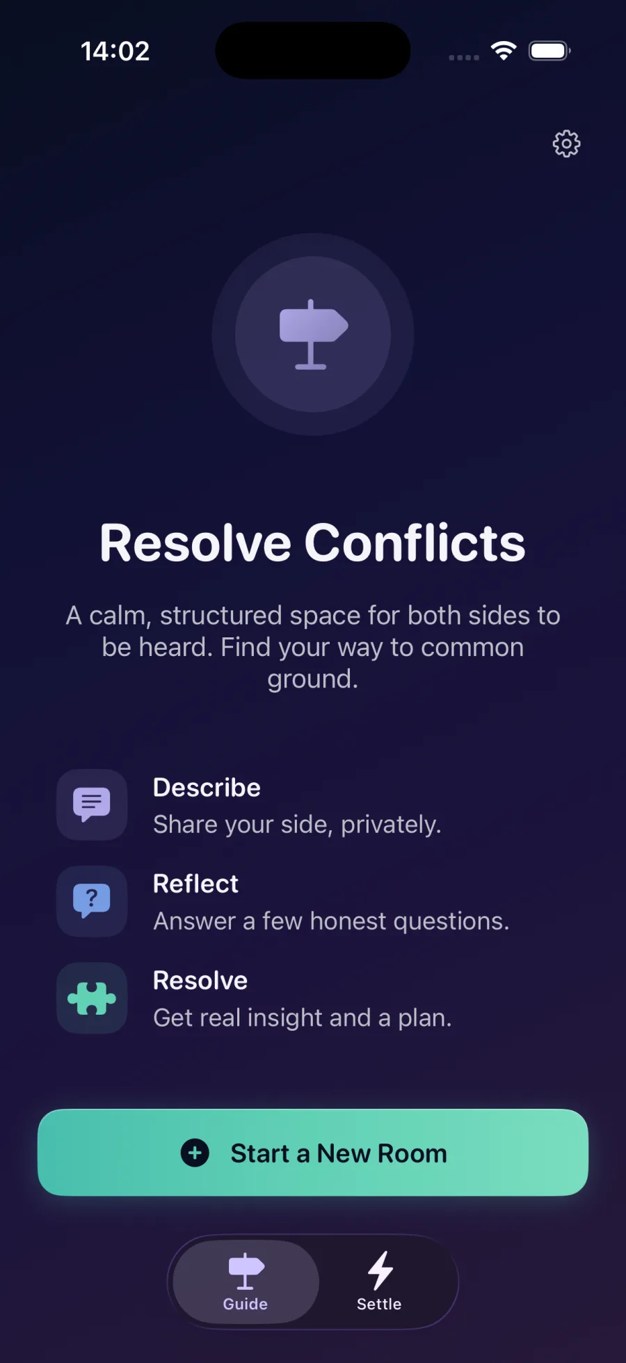 Start a private room and share your side